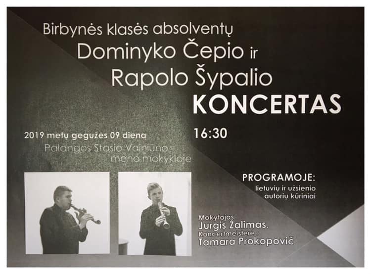 Birbynes absolventu Dominyko ir Rapolo koncertas